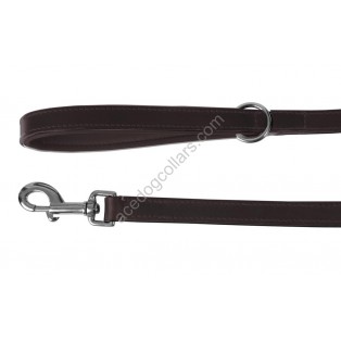 Ace Comfy Matching Leather Lead with PADDED Leather Handle ~ length 44" ::BROWN::